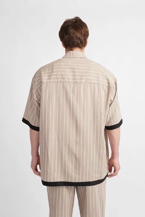 Рубашка HARD Straight linen — фото 4