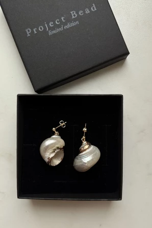 Серьги ракушки SHELL GOLD — фото 4