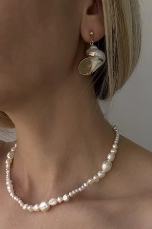 Серьги ракушки SHELL GOLD — фото 2