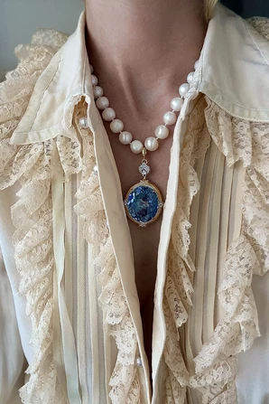 Ожерелье SIMONA BLUE циркон