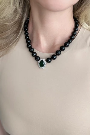 Колье DIANA AGATE с целеным цирконом — фото 3