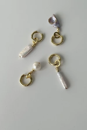 Серьги CHARMS конго с жемчужными подвесами